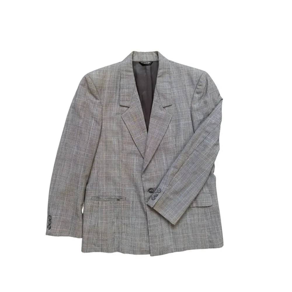 Vintage Jos. A Bank (Exec. Collection) Glen Plaid 100% Wool Blazer, Made in USA